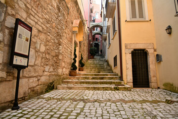 Fototapeta premium An alley of Gaeta, a medieval town of Lazio region, Italy.