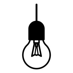 Lightbulb Idea Flat Icon Isolated On White Background