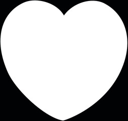 white heart on black background for valentines day