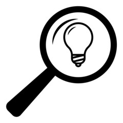 Magnifier Flat Icon Isolated On White Background