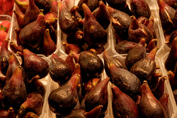dried figs for sale in a market in valencia Spain