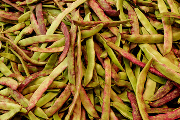 beans for sale in a market in valencia Spain