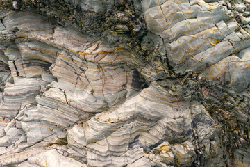Mineral formations draw beautiful patterns in the quartz sandstone