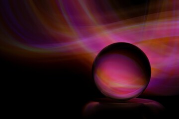 glowing sphere in the dark