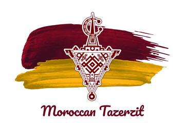 Arabic jewelry vector Amazigh Tuareg, Tazerzit symbol, moroccan tradition