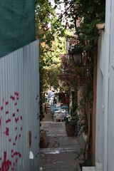 Gasse in Anaphiotika Viertel, Athen