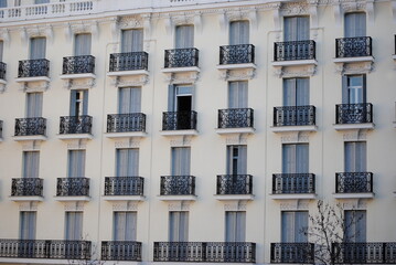 facade of a building in Madrid 

