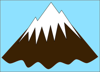 mountain silhouette vector illustration of himalaya mountains logo extreme terrain mount everest lhotse cho oyu makalu annapurna ama dablam - obrazy, fototapety, plakaty
