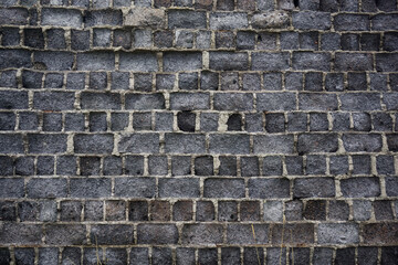 Texture of brick gray wall