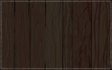 Wood planks flat Texture, Realistic brown wooden board. vector