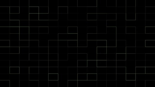Field Of Rectangles Loop . Abstract rectangles background. 3D animation of moving rectangles. Seamless loop.