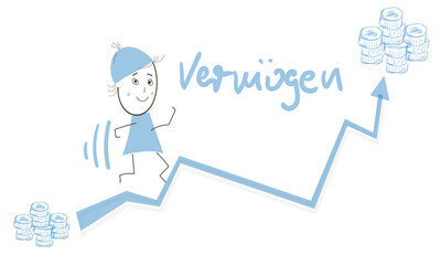 Vermögen Grafik Abbildung Skizze Zeichnung Zinsen Wachstum