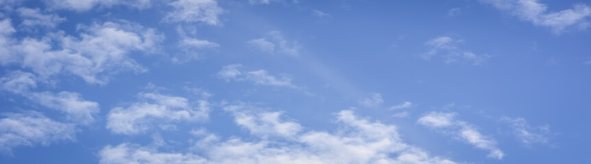 Blue sky with white clouds. Sky texture