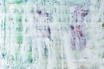 Layer of white paint on canvas