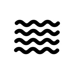 Sea wave vector glyph icon. Nature sign