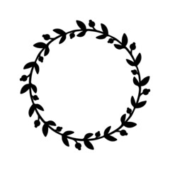 Decorative round wreath. Circuit.