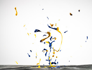 Colourful Paint Splash - White Background