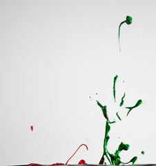 Colourful Paint Splash - White Background