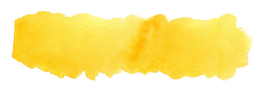 Yellow watercolor background, artistic element for banner, template, print and logo © Oleksandr Blishch