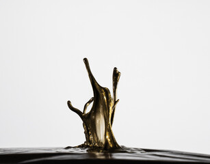 Gold Paint Splash - White Background