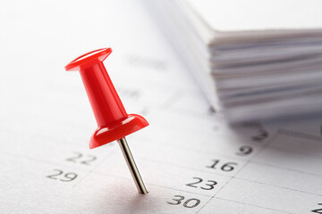 Important date and calendar appointment. pin on calendar.
