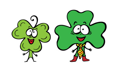 Shamrock Mascot or Green Leaf Clover for St Patricks Day