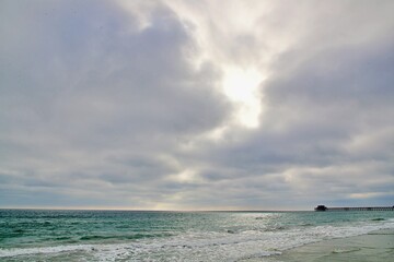 Heavy clouds over open sea