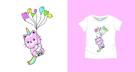 Sweet  print design with slogan. Vector illustration design for fashion fabrics, prints.