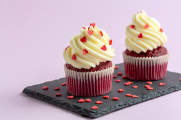Homemade Red velvet cupcakes.