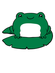 Frosch auf Seerose 