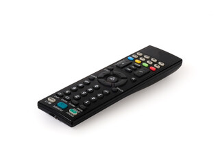 Remote control for consumer electronics isolated on a white background