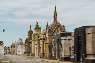 Fototapeta na wymiar domes in the cemetery 