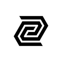 Letter AE EA monogram initial logo template