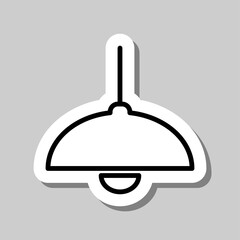 Obraz premium Lamp simple icon vector. Flat desing. Sticker with shadow on gray background.ai