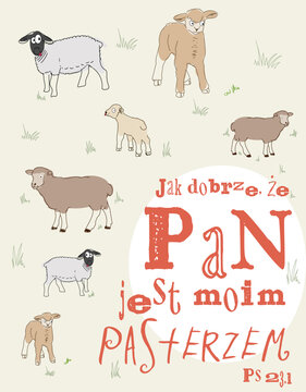 Owce Pan mym pasterzem Ps 23