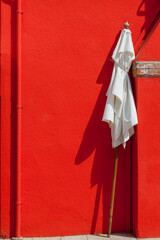 Sonnenschirm, Hausfassade, Burano
