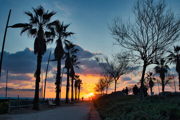 Obraz premium Sunset on the beach