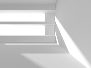 Illuminated corridor interior design. Empty Room Interior Background