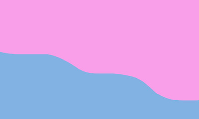 peach background with blue waves below