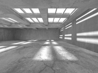 Abstract architecture interior background. Empty concrete room