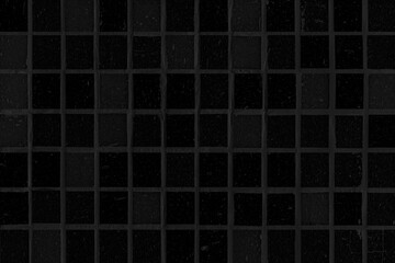 Vintage black mosaic kitchen wall pattern and background seamless