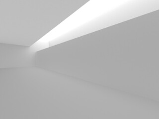 Illuminated corridor interior design. Empty Room Interior Background