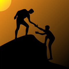 illustration of helping others (acts of kindness)