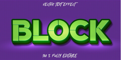 green block text effect