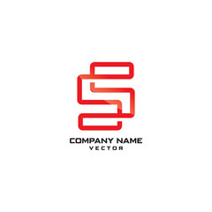 Line Art S Symbol Company Logo Template