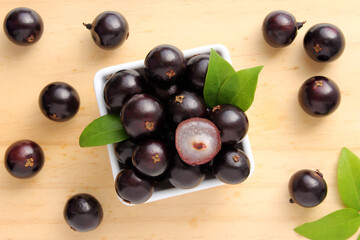 Jaboticaba, exotic fruit typical of Brazil.