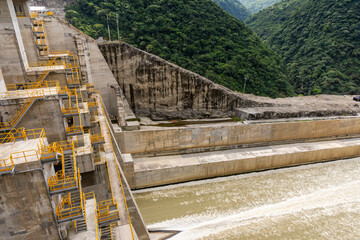 Represa Hidroituango en agosto de 2021, Ituango, Antioquia Colombia