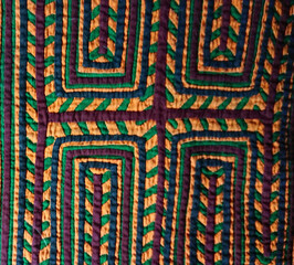 Mola appliqué textile - Guna indigenous people, Panama 