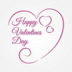 Happy valentines day decorative banner lovey. - Vector.