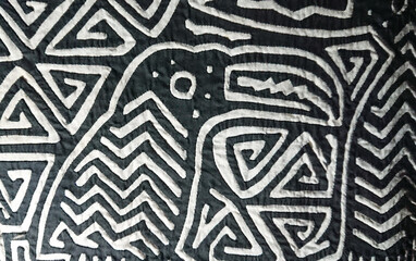 Mola appliqué textile - Guna indigenous people, Panama 
